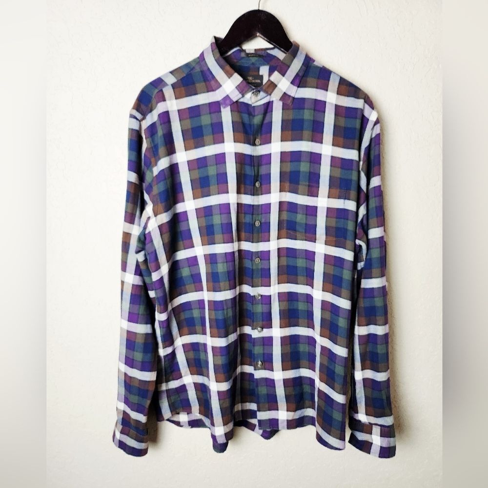 Rodd & Gunn Sports Fit Mens Plaid Button Up Long Sleeve Woven Shirt Size 2XL